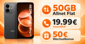 Xiaomi REDMI Note 17 Pro für einmalig 30€ mit 50GB Allnet Flat & 50€ Wechselbonus nur 19.99€ monatlich