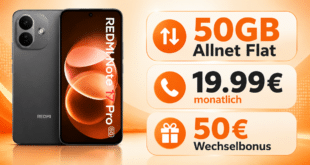Xiaomi REDMI Note 17 Pro für einmalig 30€ mit 50GB Allnet Flat & 50€ Wechselbonus nur 19.99€ monatlich
