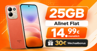 Xiaomi Redmi 17 5G mit 25GB Allnet Flat und 30€ Wechselbonus nur 14.99€ monatlich
