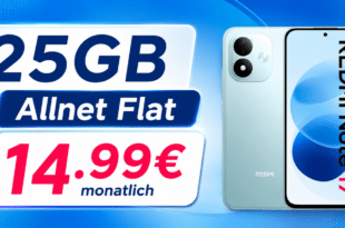 Xiaomi Redmi Note 17 für einmalig 20€ mit 25GB Allnet Flat nur 14.99€ monatlich