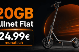 Xiaomi e-Scooter 6 mit 20GB Allnet Flat nur 24.99€ monatlich