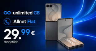 Samsung Galaxy Z Flip8 für einmalig 329€ (Einsendung Altgerät) mit o2 unlimited Allnet Flat nur 29.99€ monatlich