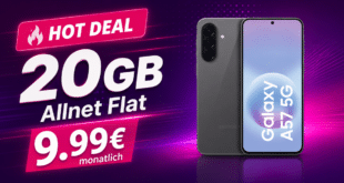 Samsung Galaxy A57 mit 20GB Allnet Flat nur 9.99€ monatlich