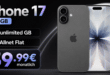 iPhone 17 mit o2 unlimited GB Allnet Flat nur 39.99€ monatlich