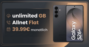 Samsung Galaxy S26 Plus mit o2 unlimited GB Allnet Flat nur 39.99€ monatlich