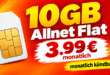 Monatlich kündbar im o2 Netz - 10GB Allnet Flat nur 3.99€ monatlich