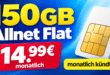 Allnet Flat 150GB monatlich kündbar im Vodafone Netz nur 14.99€ monatlich