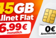 45GB Allnet Flat im Vodafone Netz nur 6.99€ monatlich - 0€ Anschlusspreis