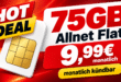 monatlich kündbar - 75GB Allnet Flat nur 9.99€ monatlich