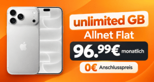 iPhone 18 Pro Max mit o2 unlimited Allnet Flat für 96.99€ monatlich