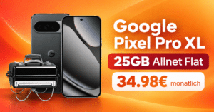 Google Pixel 10 Pro XL & Weber Go Anywhere Holzkohle Grill für einmalig 119€ mit 25GB Allnet Flat nur 34.98€ monatlich