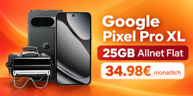 Google Pixel 10 Pro XL & Weber Go Anywhere Holzkohle Grill für einmalig 119€ mit 25GB Allnet Flat nur 34.98€ monatlich