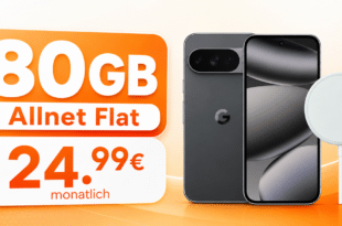 Google Pixel 10 Pro & Google Pixelsnap-Ladegerät für einmalig 79€ mit 80GB Allnet Flat nur 24.99€ monatlich