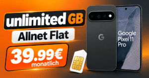 Google Pixel 11 Pro für einmalig 59€ (Einsendung Altgerät) mit o2 unlimited Allnet Flat nur 39.99€ monatlich