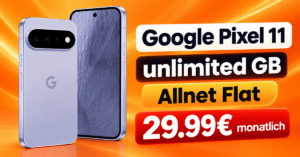 Google Pixel 11 für einmalig 50€ mit o2 unlimited Allnet Flat nur 29.99€ monatlich