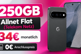 Google Pixel 11 für einmalig 80€ mit 250GB Allnet Flat nur 34€ monatlich