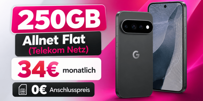 Google Pixel 11 für einmalig 80€ mit 250GB Allnet Flat nur 34€ monatlich