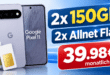 Google Pixel 11 für einmalig 49€ mit 2x 150GB Allnet Flat nur 39.98€ monatlich