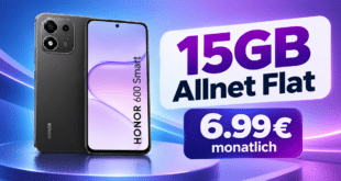 Honor 600 Smart 5G mit 15GB Allnet Flat nur 6.99€ monatlich