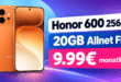 Honor 600 für einmalig 49€ mit 20GB Allnet Flat nur 9.99€ monatlich