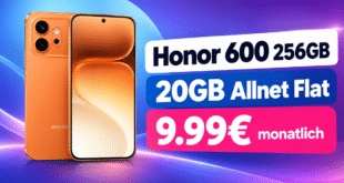 Honor 600 für einmalig 49€ mit 20GB Allnet Flat nur 9.99€ monatlich