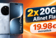 Honor Magic 7 Pro für einmalig 69€ mit 2x 20GB Allnet Flat nur 19.98€ monatlich