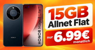 Honor Magic 8 Lite für einmalig 19€ mit 15GB Allnet Flat nur 6.99€ monatlich