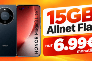 Honor Magic 8 Lite für einmalig 19€ mit 15GB Allnet Flat nur 6.99€ monatlich