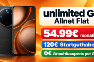 OPPO Find X9 Ultra für einmalig 489 Euro mit Vodafone unlimited Allnet Flat & 120€ Startguthaben für 54.99 Euro monatlich