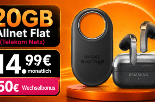 Samsung Buds 4 Pro & SmartTag 2 mit 20GB Allnet Flat und 150€ Wechselbonus nur 14.99€ monatlich