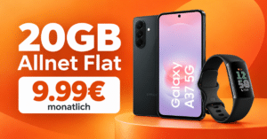 Samsung Galaxy A37 256GB & Fitbit Charge 6 für einmalig 49€ mit 20GB Allnet Flat nur 9.99€ monatlich