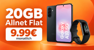 Samsung Galaxy A37 256GB & Fitbit Charge 6 für einmalig 49€ mit 20GB Allnet Flat nur 9.99€ monatlich