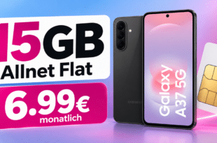 Samsung Galaxy A37 für einmalig 59€ mit 15GB Allnet Flat nur 6.99€ monatlich