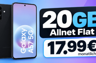 Samsung Galaxy A57 256GB für einmalig 49€ mit 20GB Allnet Flat nur 17.99€ monatlich