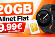 Samsung Galaxy Watch9 LTE 40mm für einmalig 29€ mit 20GB Allnet Flat nur 9.99€ monatlich