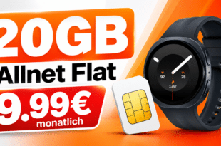 Samsung Galaxy Watch9 LTE 40mm für einmalig 29€ mit 20GB Allnet Flat nur 9.99€ monatlich