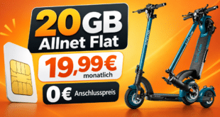SoFlow E-Scooter S04-PRO 10.5 GEN 2 mit 20GB Allnet Flat nur 19.99€ monatlich