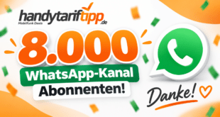 8.000 WhatsApp-Kanal Abonnenten – HandyTarifTipp.de sagt Danke!