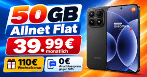 Xiaomi 17 für einmalig 69€ mit 50GB Allnet Flat & 110€ Wechselbonus nur 39.99€ monatlich
