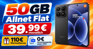 Xiaomi 17 für einmalig 69€ mit 50GB Allnet Flat & 110€ Wechselbonus nur 39.99€ monatlich