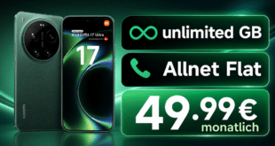 Xiaomi 17 Ultra für einmalig 179€ mit o2 unlimited Allnet Flat nur 49.99€ monatlich
