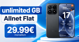 Xiaomi 17 für einmalig 199€ mit o2 unlimited Allnet Flat nur 29.99€ monatlich