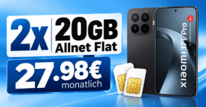 Xiaomi 17T Pro für einmalig 19€ mit 2x 20GB Allnet Flat nur 27.98€ monatlich