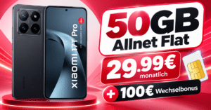 Xiaomi 17T Pro für einmalig 100€ mit 50GB Allnet Flat und 100€ Wechselbonus nur 29.99€ monatlich