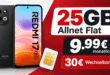 Xiaomi Redmi 17 5G für einmalig 59€ mit 25GB Allnet Flat & 30€ Wechselbonus nur 9.99€ monatlich
