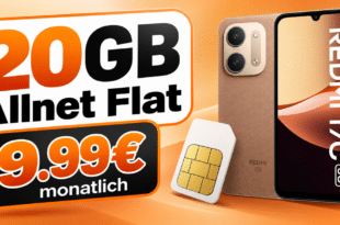 Xiaomi Redmi 17C 5G für einmalig 9€ mit 20GB Allnet Flat nur 9.99€ monatlich