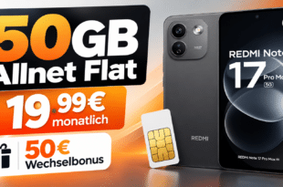 Xiaomi Redmi Note 17 Pro Max mit 50GB Allnet Flat & 50€ Wechselbonus nur 19.99€ monatlich