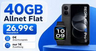 Xiaomi Redmi Note 17 Pro & Redmi Watch 6 Active mit 40GB Allnet Flat nur 26.99€ monatlich