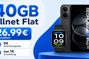 Xiaomi Redmi Note 17 Pro & Redmi Watch 6 Active mit 40GB Allnet Flat nur 26.99€ monatlich