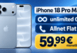 iPhone 18 Pro Max mit Vertrag - 256GB mit o2 unlimited Allnet Flat für 59.99€ monatlich